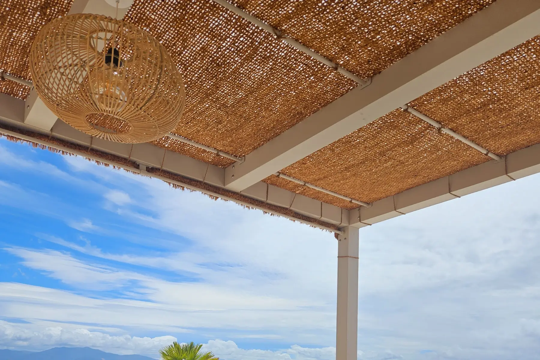 Pergola Aluminium alpilles toile de coco