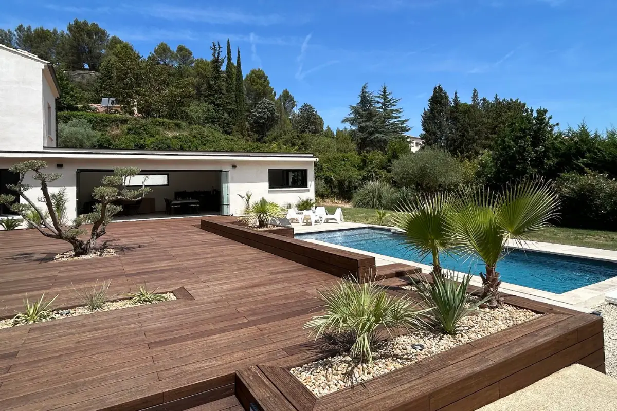 Terrasse bois pujaut